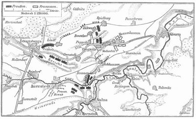 Kärtchen zur Schlacht bei Auerstedt (14. Oktober 1806).