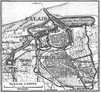 Lageplan von Calais.