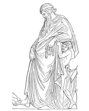 Fig. 2. Bärtiger Dionysos (aus dem Relief: »Einkehr des Dionysos bei Ikarios«; Paris, Louvre).