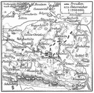 Kärtchen zur Schlacht bei Hochkirch (14. Oktober 1758).