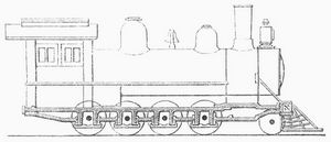 Fig. 6. Amerikanische Lokomotive mit geschweißtem Rahmen.