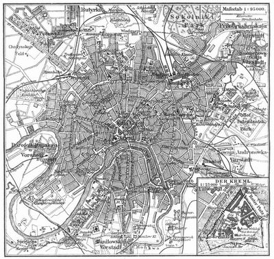 Lageplan von Moskau.