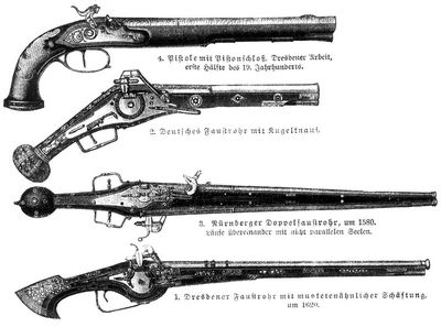 Fig. 1–4. Pistolen aus der Dresdener Gewehrgalerie.
