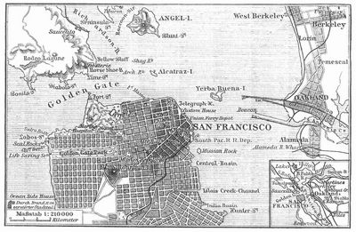 Lageplan von San Francisco.