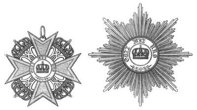 Fig. 1. Kreuz. Fig. 2. Stern. Verdienstorden der preußischen Krone.
