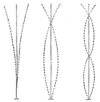 Fig. 9. Schwingungsformen eines am einen Ende eingeklemmten Stabes.