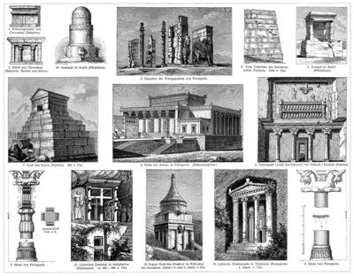 Architektur II. Assyrisch-Babylonische, Persisch-Medische, Kleinasiatische, Phönikisch-Hebräische Baukunst.