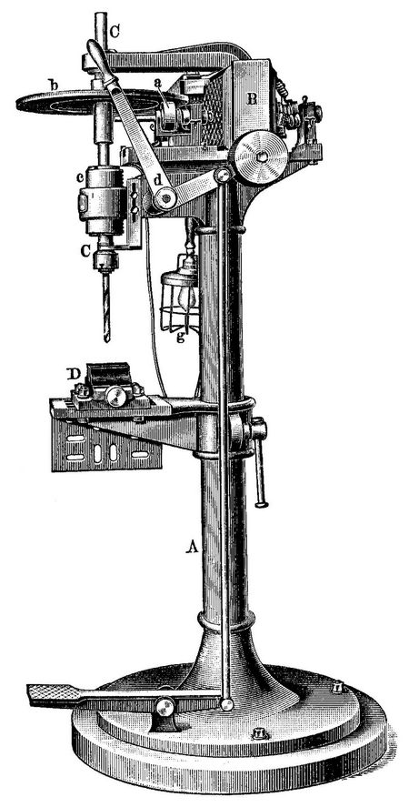 5. Schnellbohrmaschine mit elektrischem Antrieb.