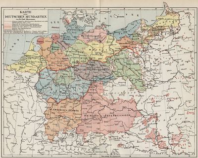 Karte der Deutschen Mundarten.