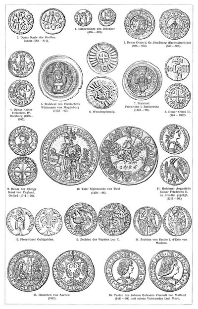 Münzen III. Münzen des Mittelalters.