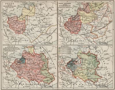 Karten zur Geschichte Polens und des Westlichen Russlands.